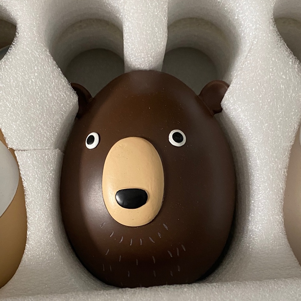 Grandin Road Woodland Animals Easter Eggs Decor Decoration Fox Owl Bear Deer - Picture 5 of 9